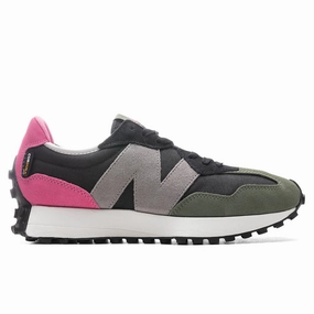 327 - Black/Sporty Pink New Balance shoes for walking and running