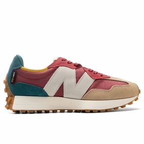 327 - Earth Red/Mountain Teal New Balance shoes for walking and running