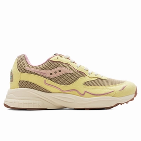 3D Grid Hurricane Mushroom - Tan/Yellow Saucony running shoes with smooth ride