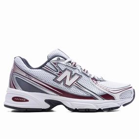740 - Mercury Red/White/Castlerock New Balance shoes for walking and running