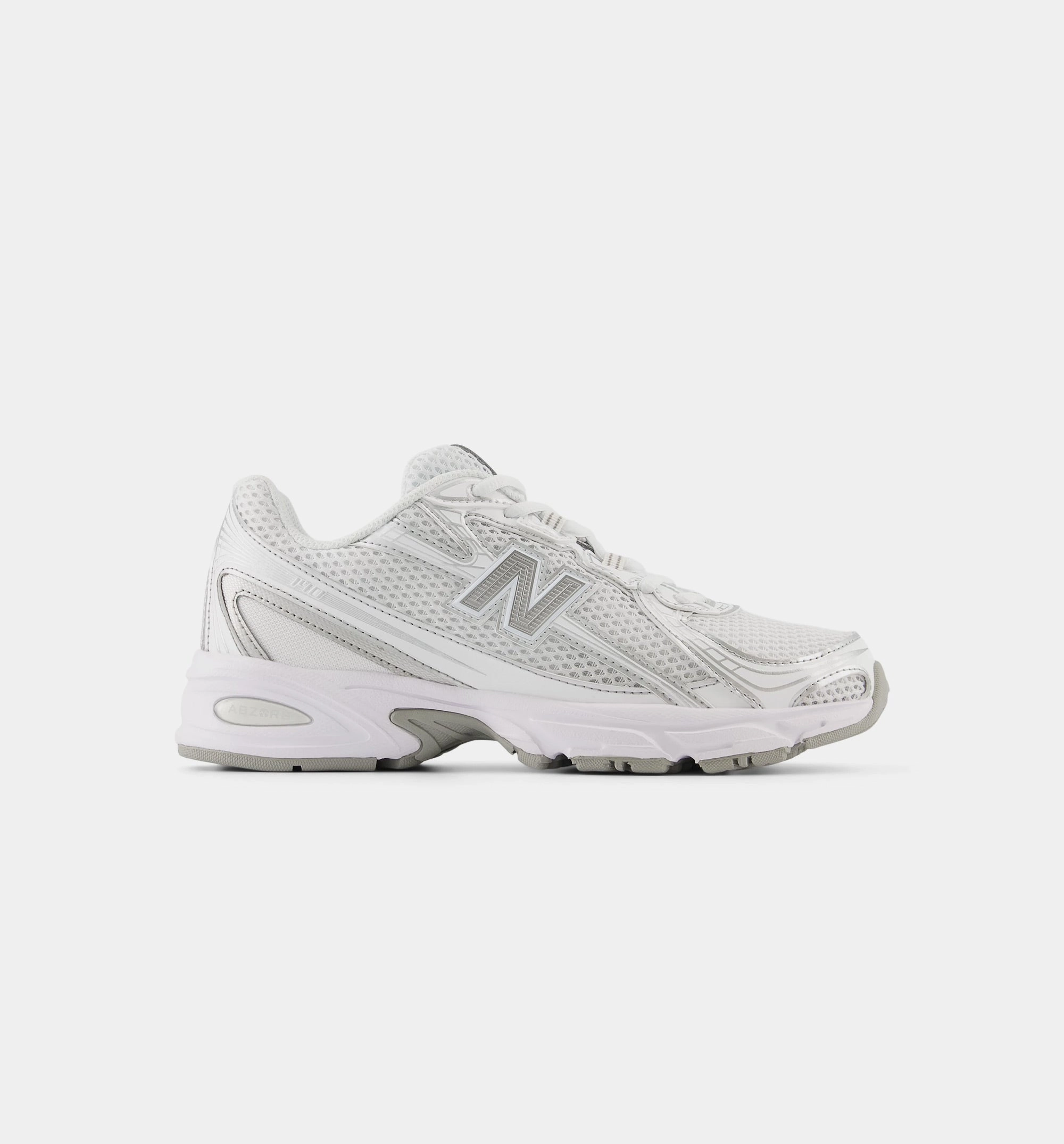 740 White Silver Mens Lifestyle Shoe - White/Silver Metallic/Reflection New Balance lifestyle sneakers with retro style