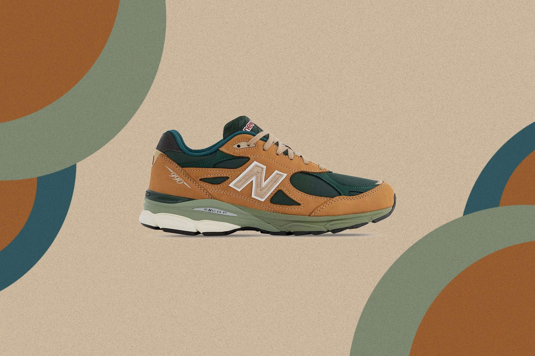 990v3 - Tan/Green New Balance Sport & Comfort Shoes
