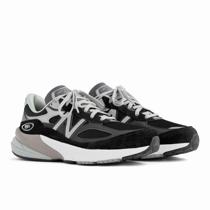 990v6 - Black with White - Women's New Balance casual sneakers for everyday comfort