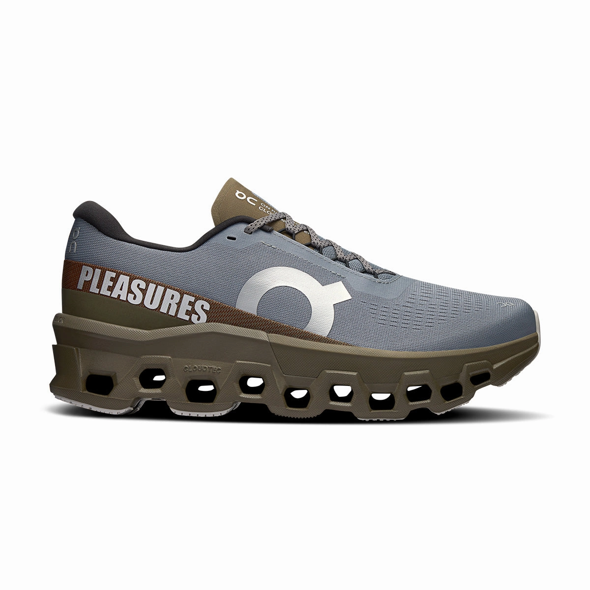   PLEASURES   The LOOP Running Supply Wmns Cloudmonster 2 'Mist Olive' On versatile sneakers with engineered mesh