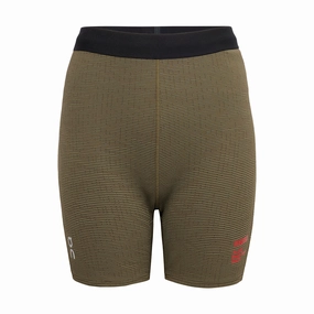   PLEASURES   The LOOP Running Supply Wmns Tights 'Olive' On versatile sneakers with engineered mesh