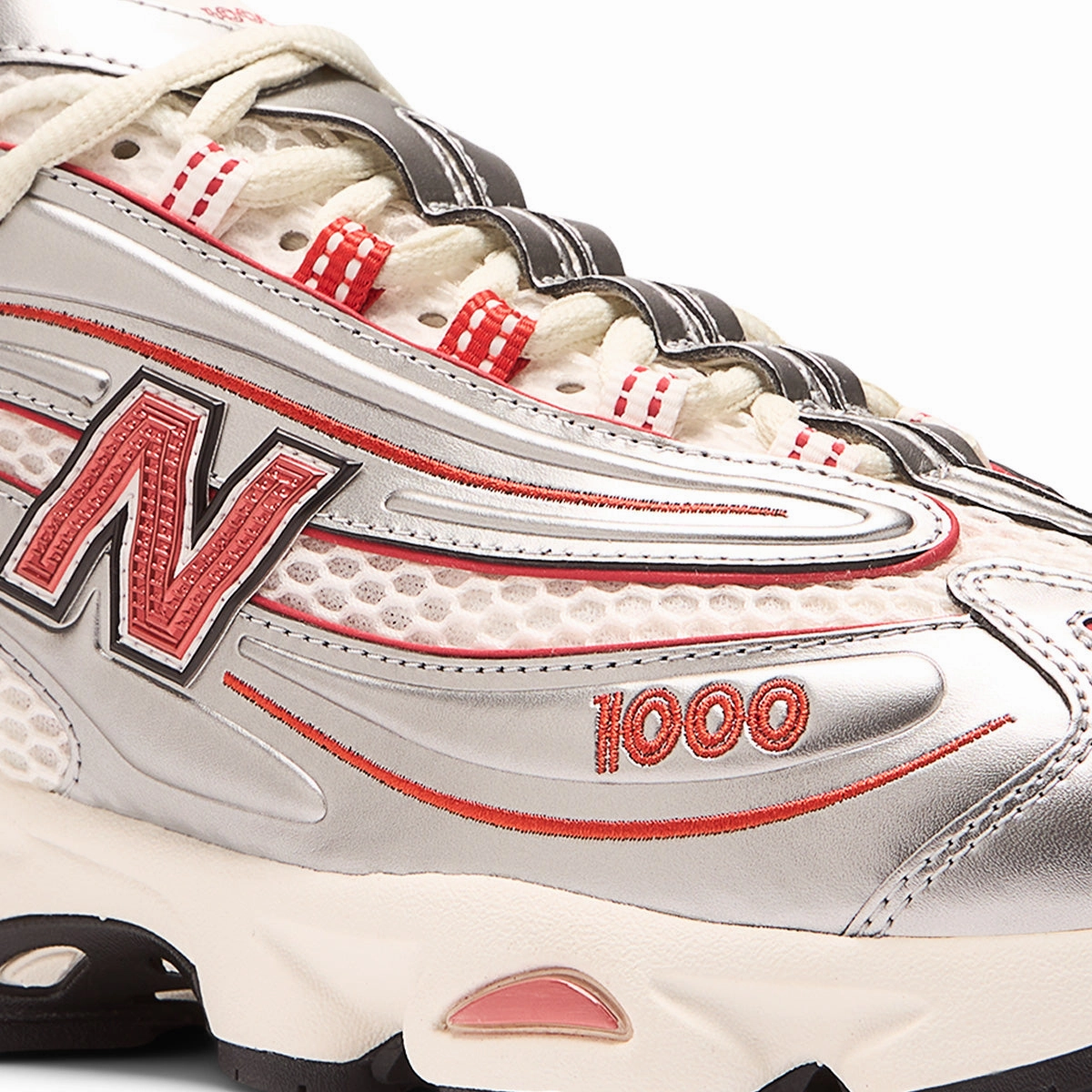   thisisneverthat 1000 'Silver Valiant Poppy' New Balance sneaker close-ups