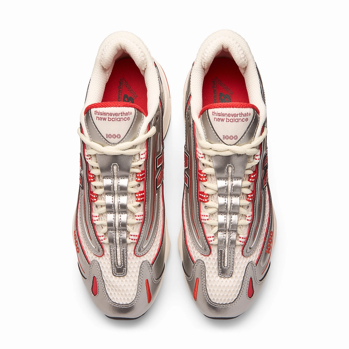   thisisneverthat 1000 'Silver Valiant Poppy' New Balance sneaker close-ups