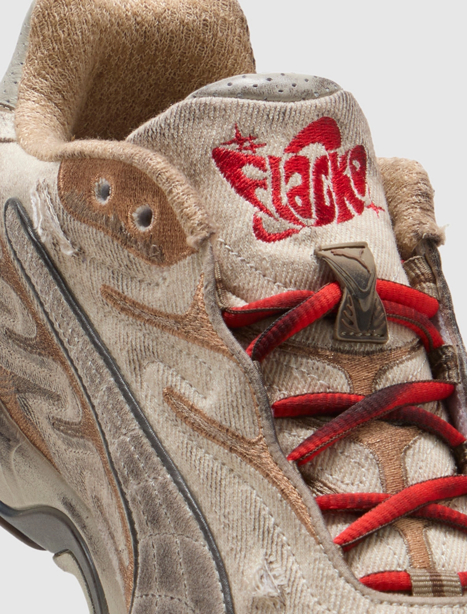 A$AP ROCKY INHALE DISTRESSED CANVAS "ALPINE SNOW/SILVER/SAND DUNE" Breathable Daily Trainers