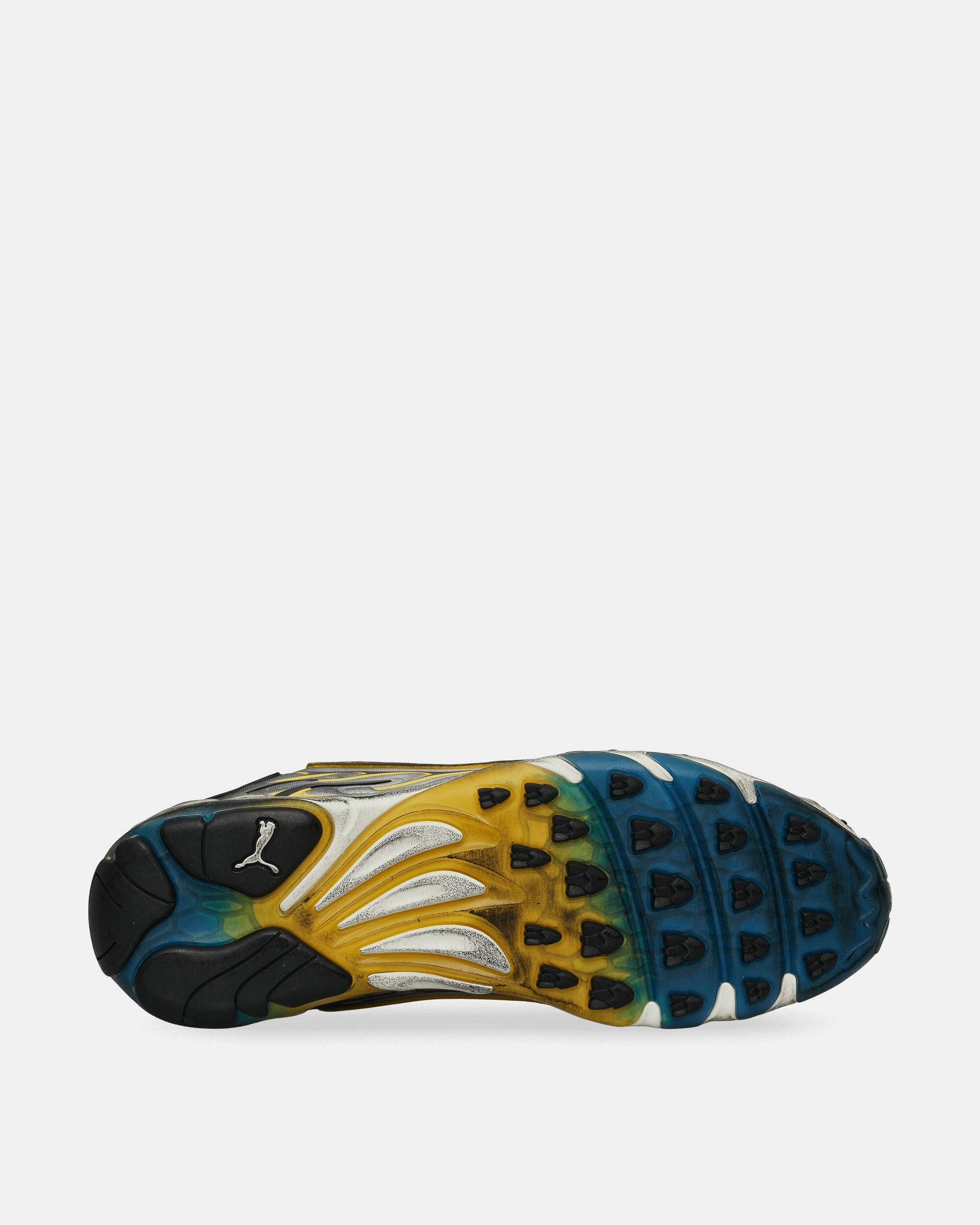 A$AP Rocky Inhale Distressed Neoprene Sneakers Warm White / Puma Black / Yellow Modern Athletic Shoes