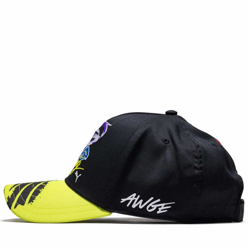 A$AP Rocky x Puma AWGE Racing Strapback - Black/Lime Sheen Puma trainer style images