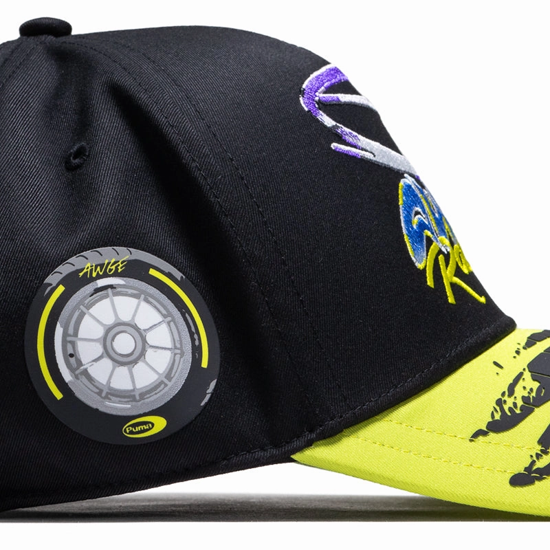 A$AP Rocky x Puma AWGE Racing Strapback - Black/Lime Sheen Puma trainer style images