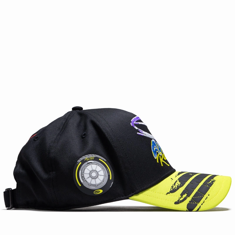 A$AP Rocky x Puma AWGE Racing Strapback - Black/Lime Sheen Puma trainer style images