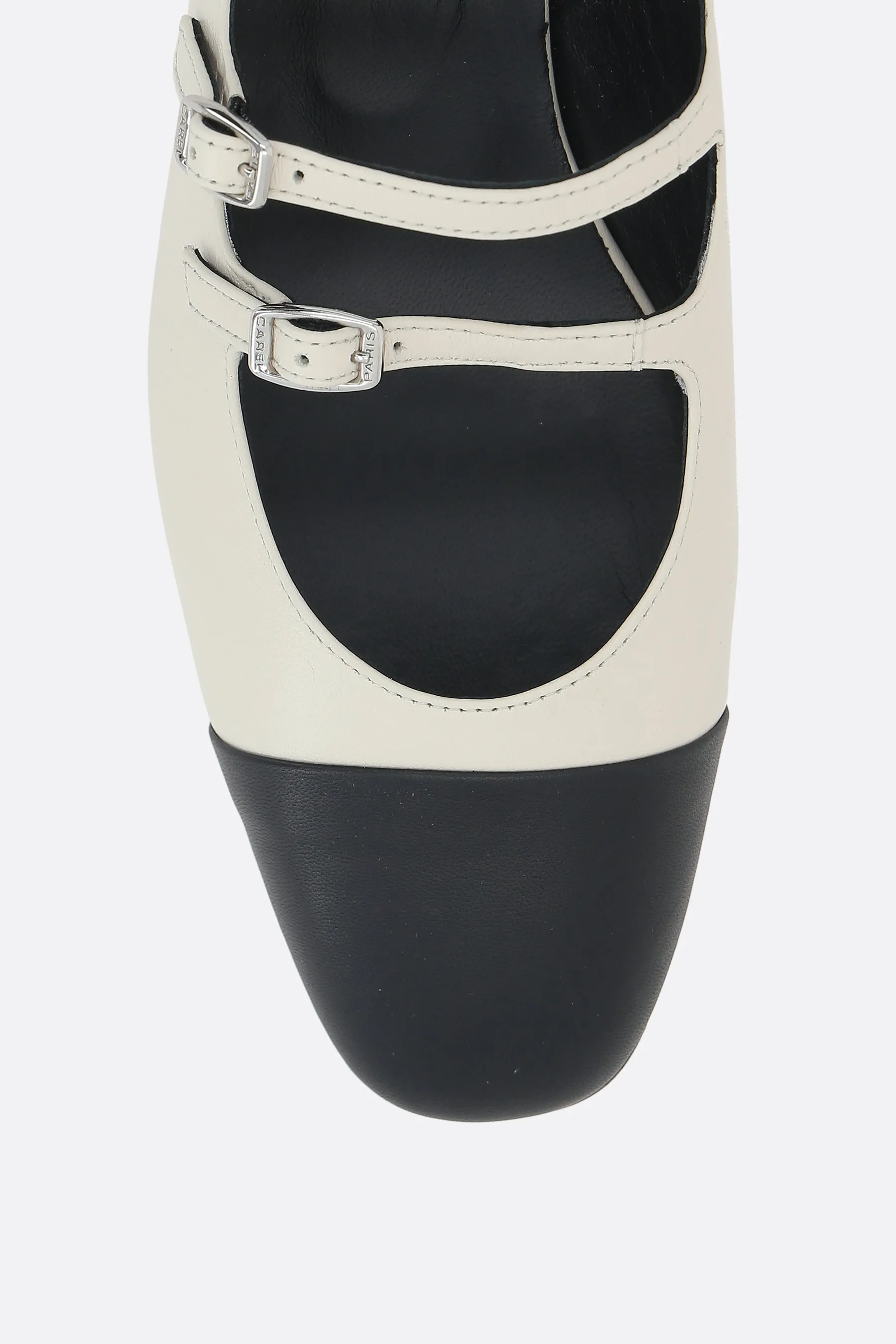 Abricot slingback in bicolor nappa