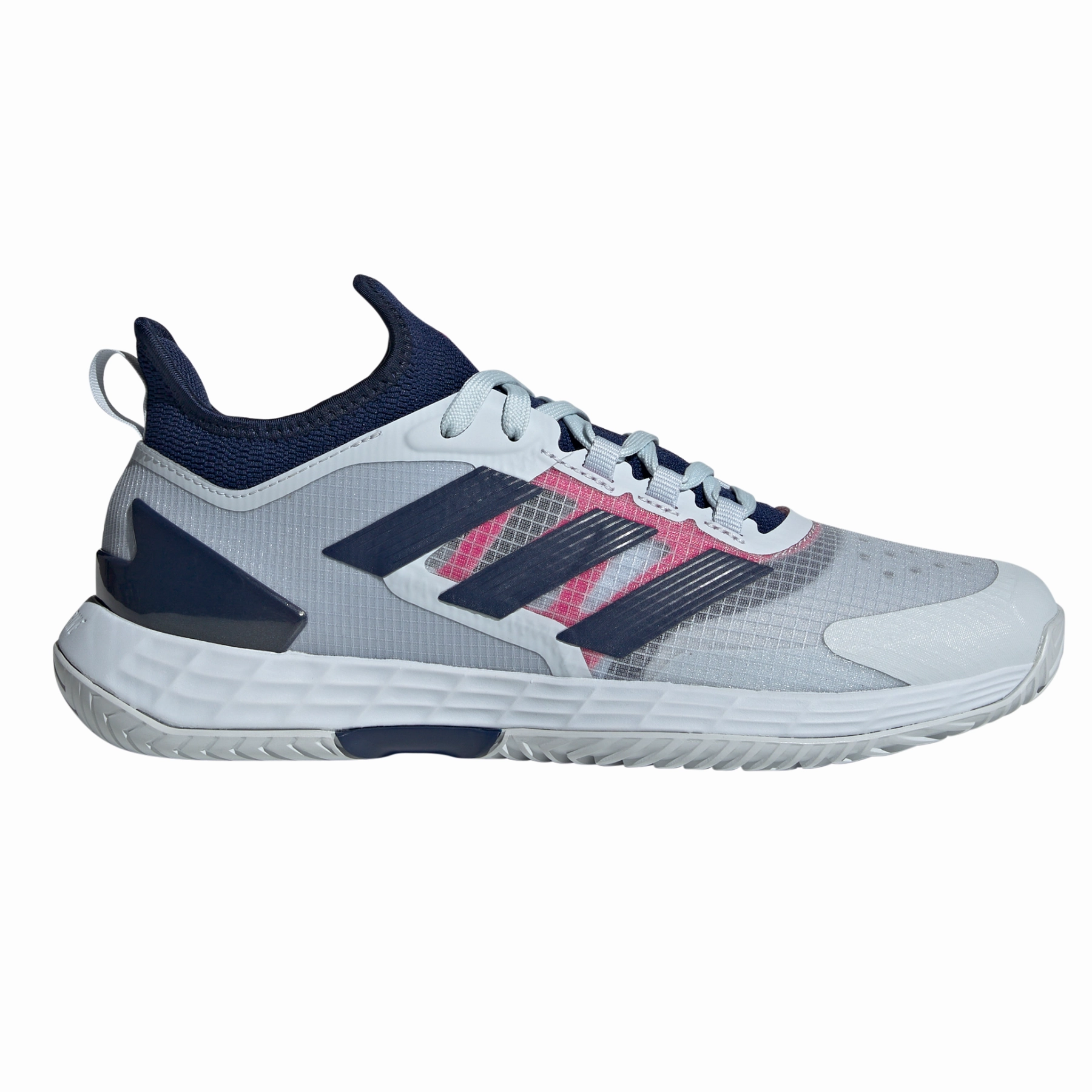 Adidas Adizero Ubersonic 4.1 Men Tennis Shoes - Halo Blue/Dark Blue/Team Shock Pink Adidas tennis footwear