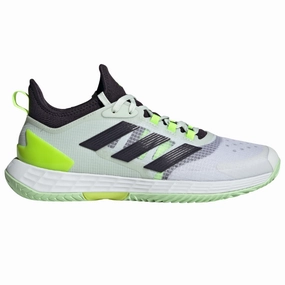 Adidas Adizero Ubersonic 4.1 Tennis Shoes - White/Black/Lucid Lemon Adidas tennis footwear