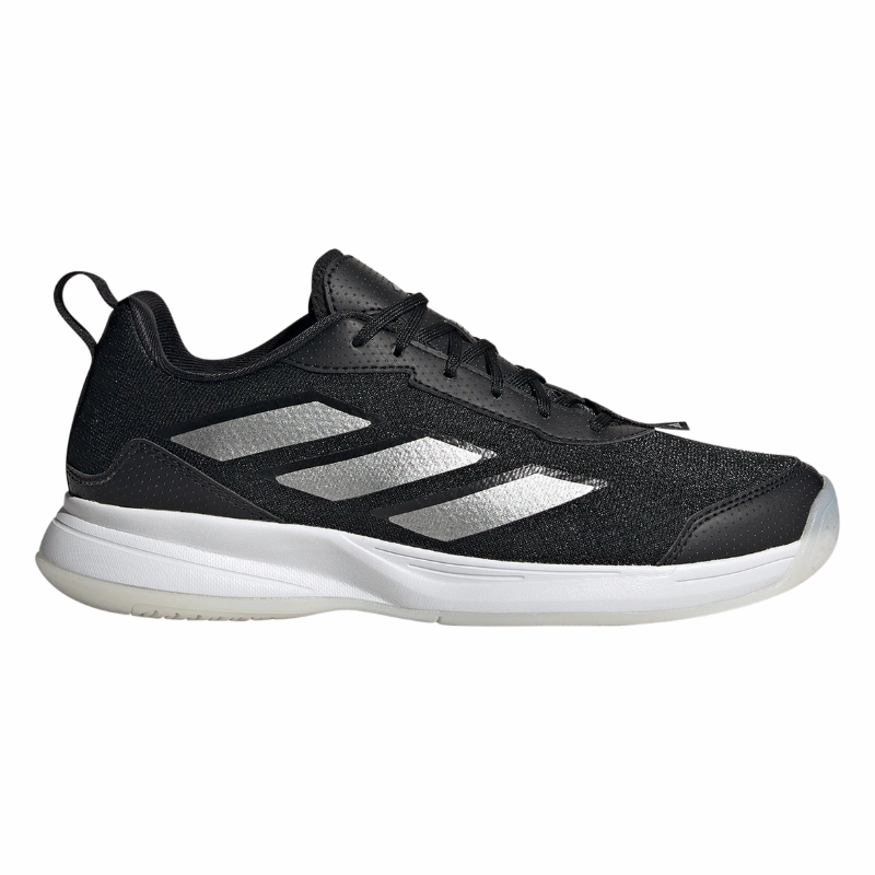 Adidas Avaflash Low Women Tennis Shoes - Core Black / Silver Metallic / Cloud White Adidas tennis footwear