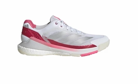 Adidas Crazyquick Boost Women Padel Shoes (Cloud White/Silver Metallic/Lucid Pink) Adidas padel shoes