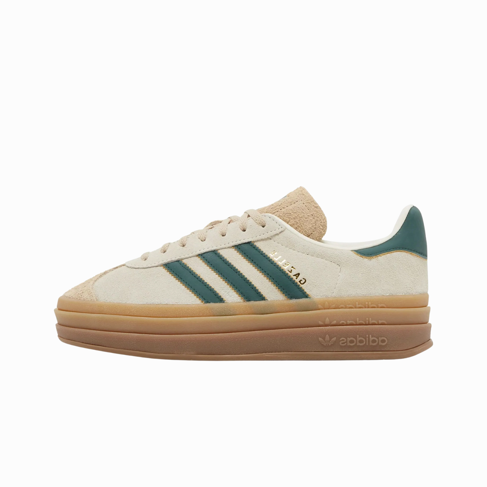 adidas Gazelle Bold Magic Beige Collegiate Green (Women's) Adidas athletic footwear for all-day wear