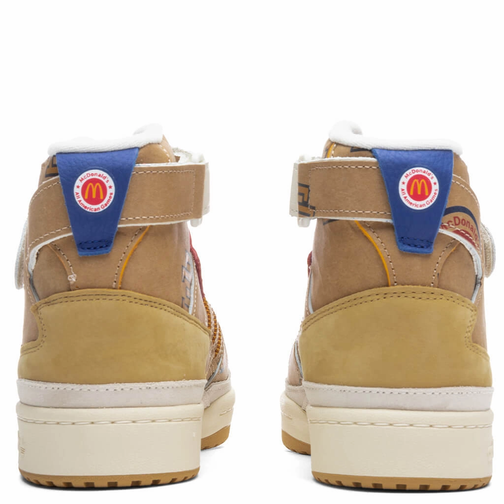 Adidas Originals x Eric Emanuel x McDonalds Forum 84 Hi - Off White/Supcol/Royal Blue Adidas Classic Street Sneakers