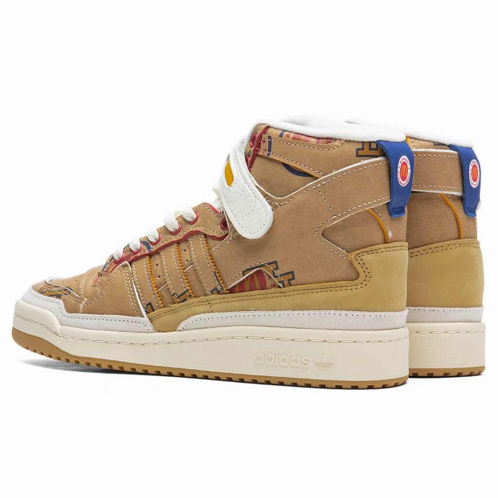 Adidas Originals x Eric Emanuel x McDonalds Forum 84 Hi - Off White/Supcol/Royal Blue Adidas Classic Street Sneakers
