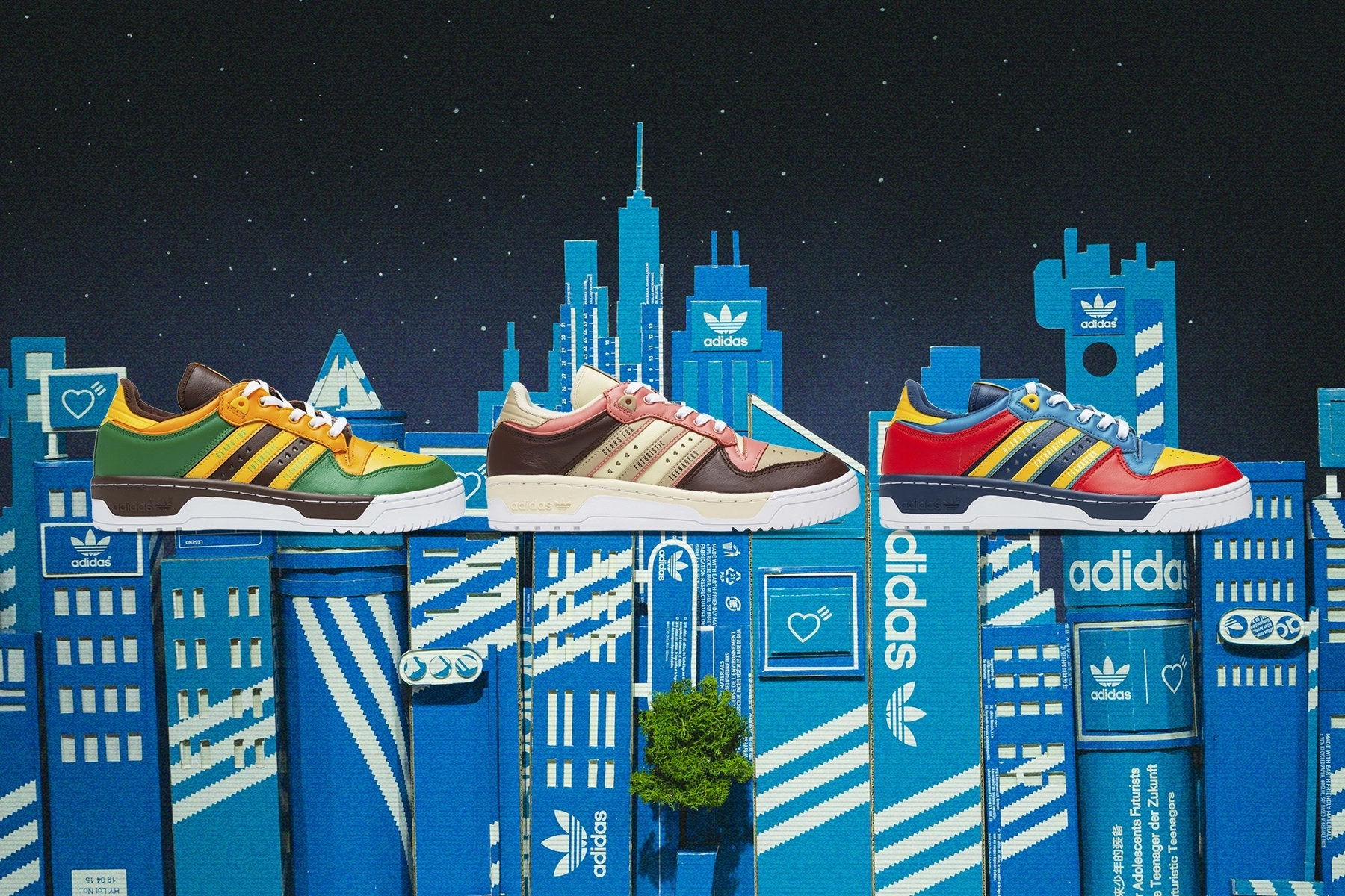Adidas Originals x Human Made Rivalry Low - Night Marine Adidas Classic Street Sneakers