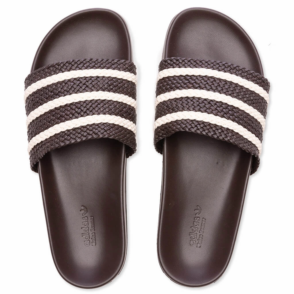 Adidas Originals x Wales Bonner Adilette - Dark Brown/Wonder White/Night Brown Adidas Classic Street Sneakers