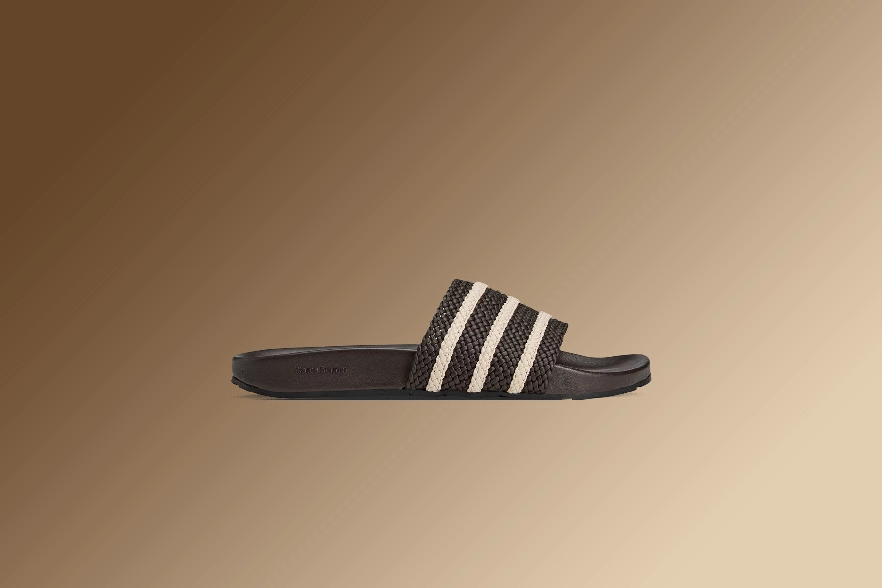 Adidas Originals x Wales Bonner Adilette - Dark Brown/Wonder White/Night Brown Adidas Classic Street Sneakers