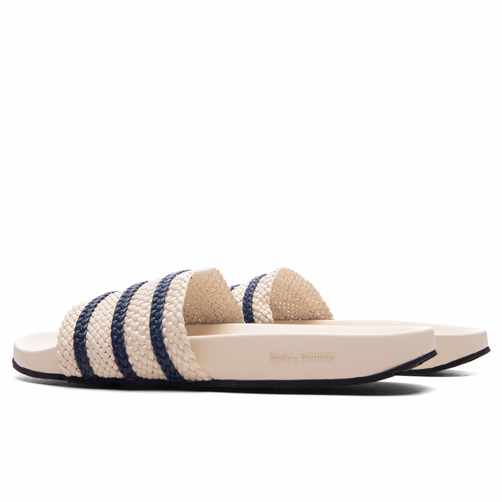 Adidas Originals x Wales Bonner Adilette - Wonder White/Night Indigo Adidas Classic Street Sneakers