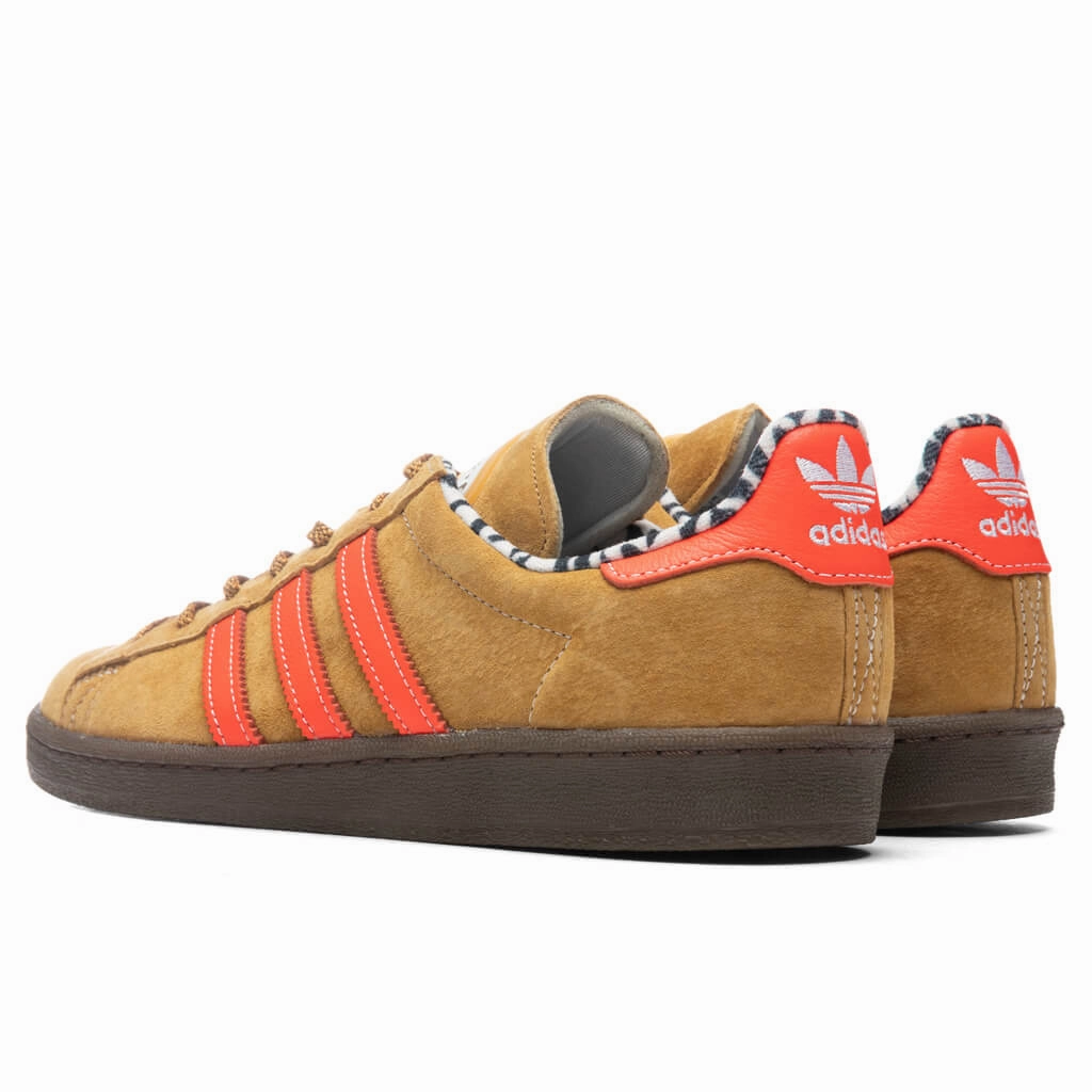 Adidas Originals x X-Large Campus 80 - Mesa/Solar Red/Gum Adidas Classic Street Sneakers