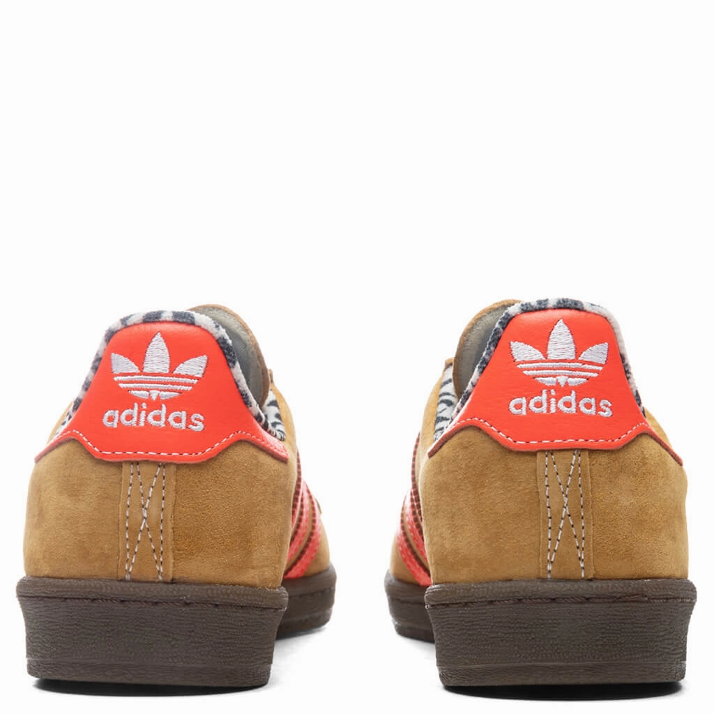 Adidas Originals x X-Large Campus 80 - Mesa/Solar Red/Gum Adidas Classic Street Sneakers