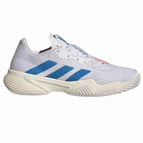 Adidas Performance Barricade  Men Tennis Shoes - Cloud White/Pulse Blue/Mint Ton Adidas tennis footwear