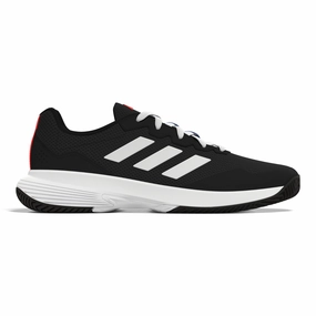 Adidas Performance Game Court 2.0 Men Tennis Shoes - Core Black/Ftw White/Solar Red Adidas tennis footwear