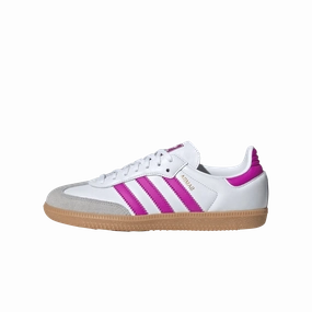 adidas Samba OG Footwear White Purple (Kids) Adidas athletic footwear for all-day wear