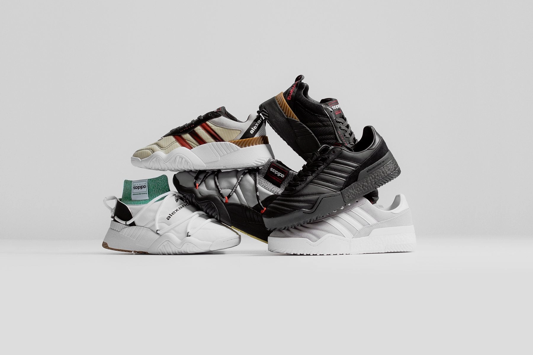 Adidas x Alexander Wang AW BBall Soccer - Clear Granite/Clear Granite/Core White Adidas Classic Street Sneakers