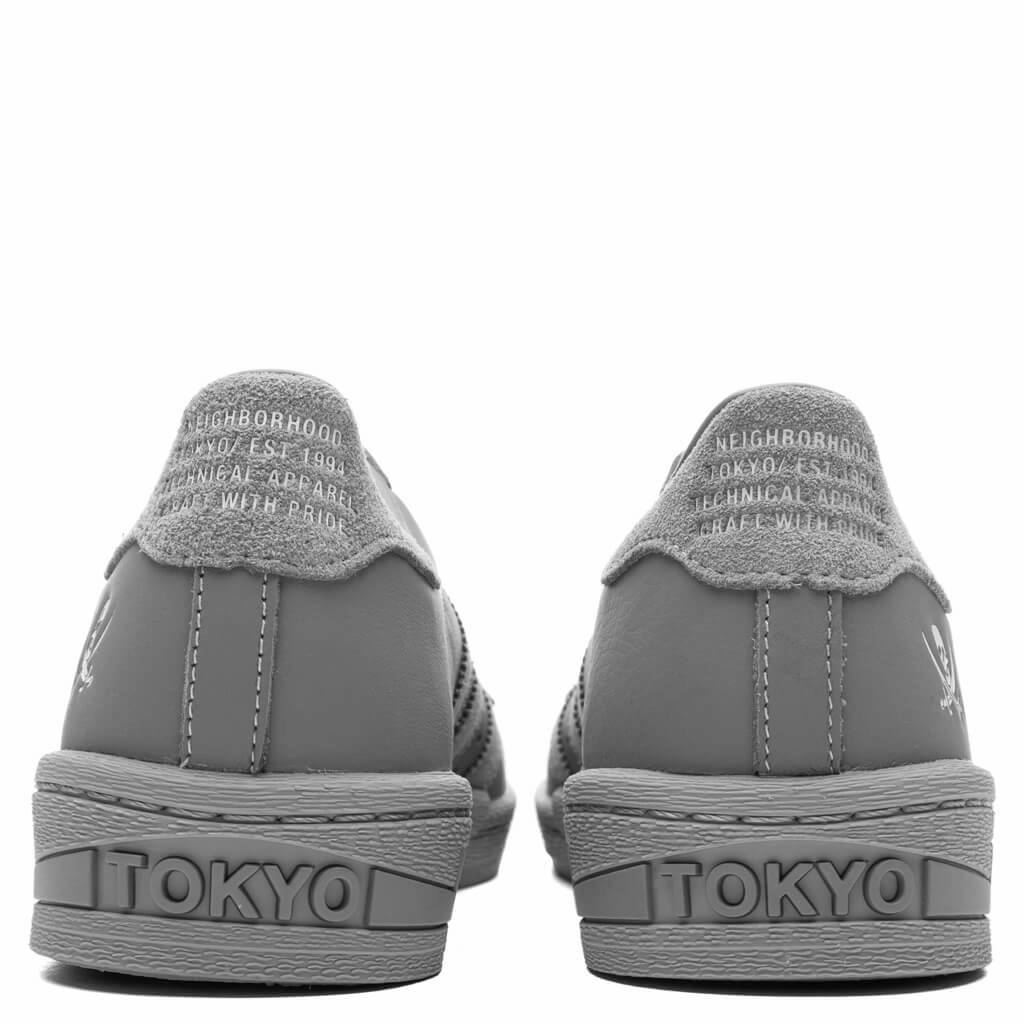 Adidas x Neighborhood Superstar - Grey/Grey/Cloud White Adidas Classic Street Sneakers