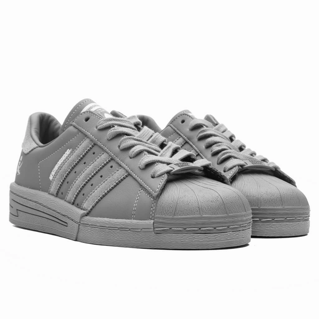Adidas x Neighborhood Superstar - Grey/Grey/Cloud White Adidas Classic Street Sneakers