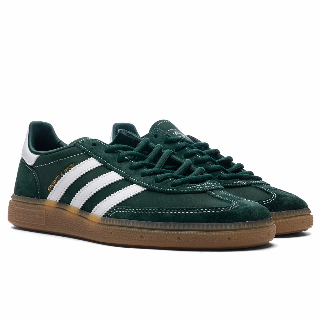 Adidas x Sporty & Rich Handball Spezial - Dark Green/Cloud White/Gum Adidas Classic Street Sneakers