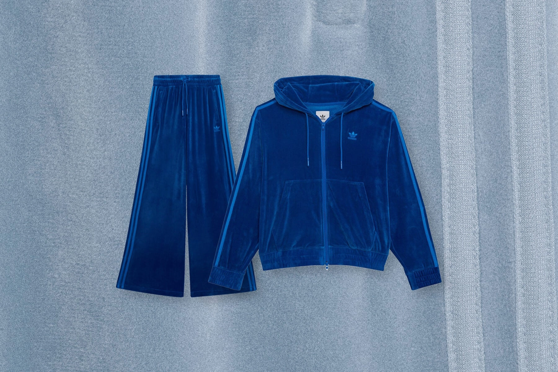 AdidasOriginals x Jeremy Scott Full-Zip Hoodie - Blue Adidas Classic Street Sneakers
