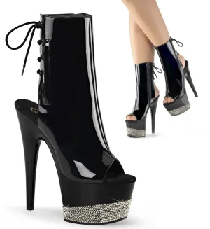 ADORE-1018-3 Black/Black-Pewter Rhinestones