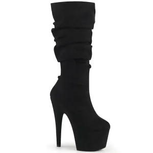 ADORE-1061 Black Faux Suede/Black Faux Suede