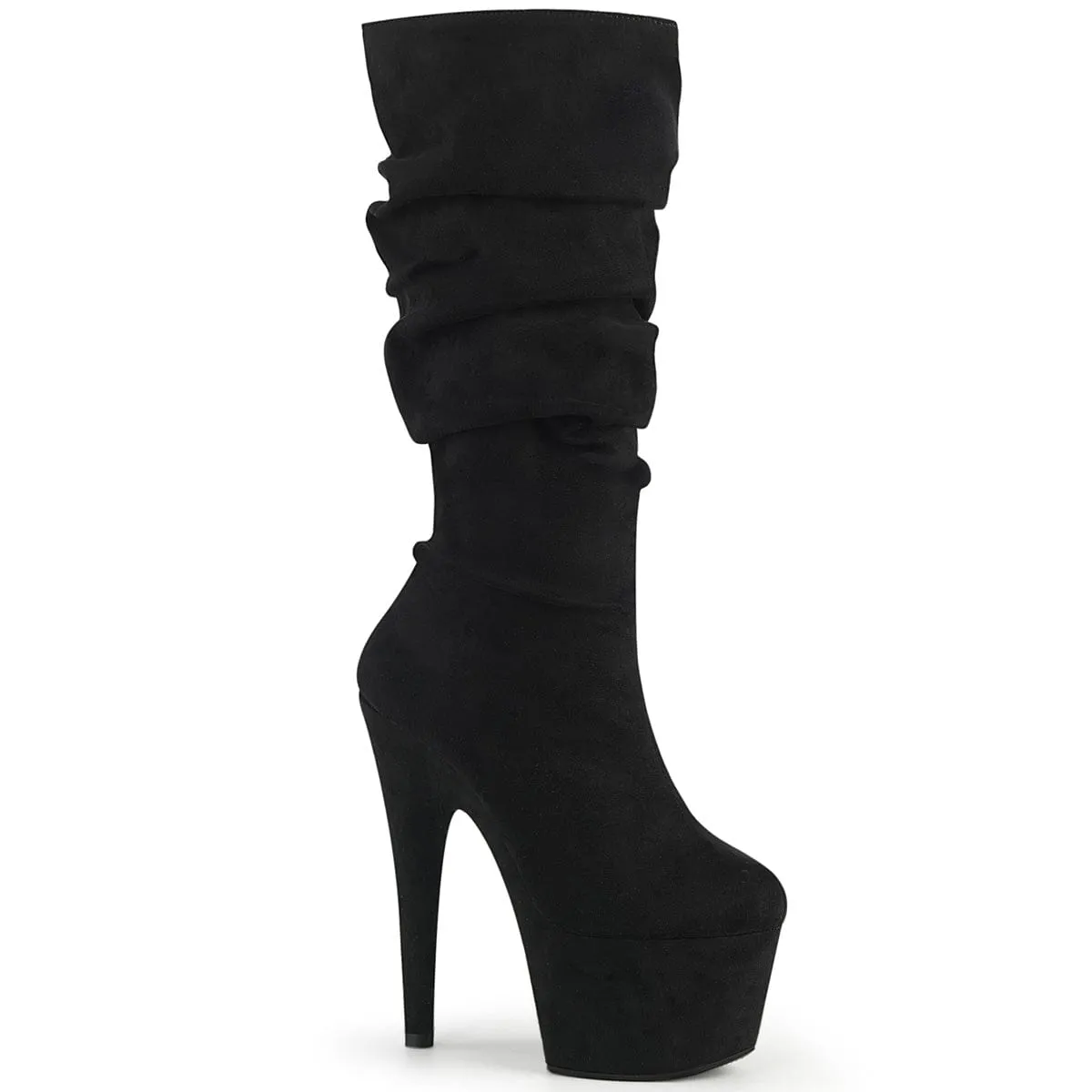 ADORE-1061 Black Faux Suede/Black Faux Suede