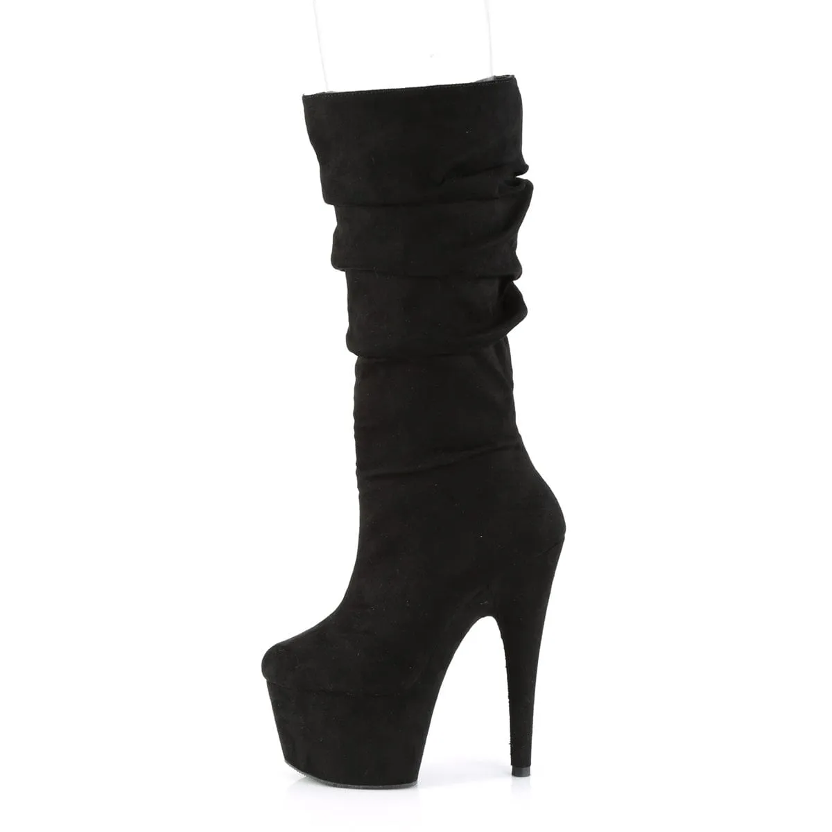 ADORE-1061 Black Faux Suede/Black Faux Suede
