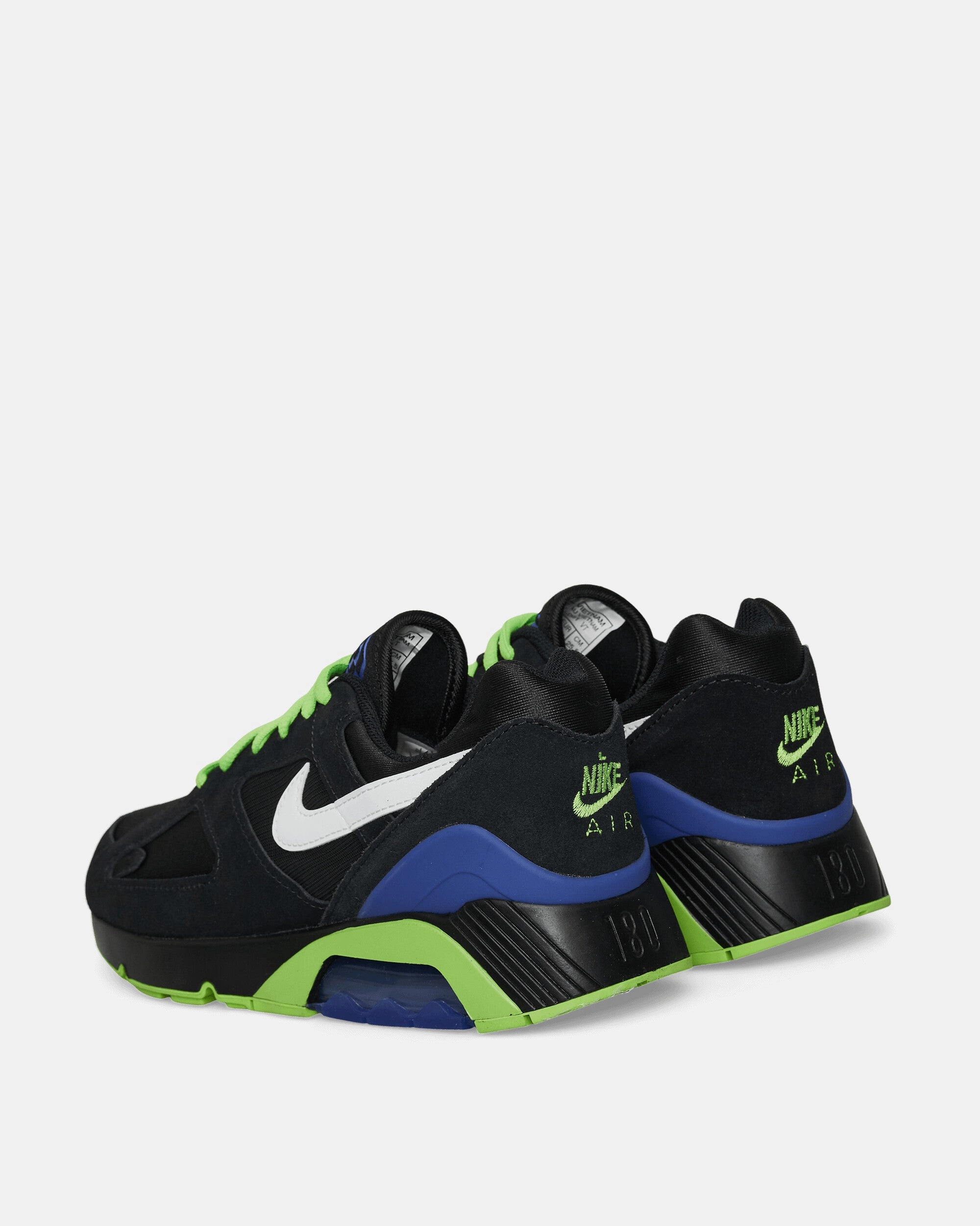 Air 180 Sneakers Black / White Flexible Shoes