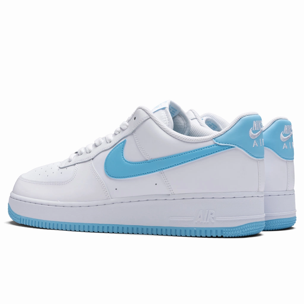 Air Force 1 '07 - White/ Aquarius Blue/White Nike Retro Lifestyle Shoes