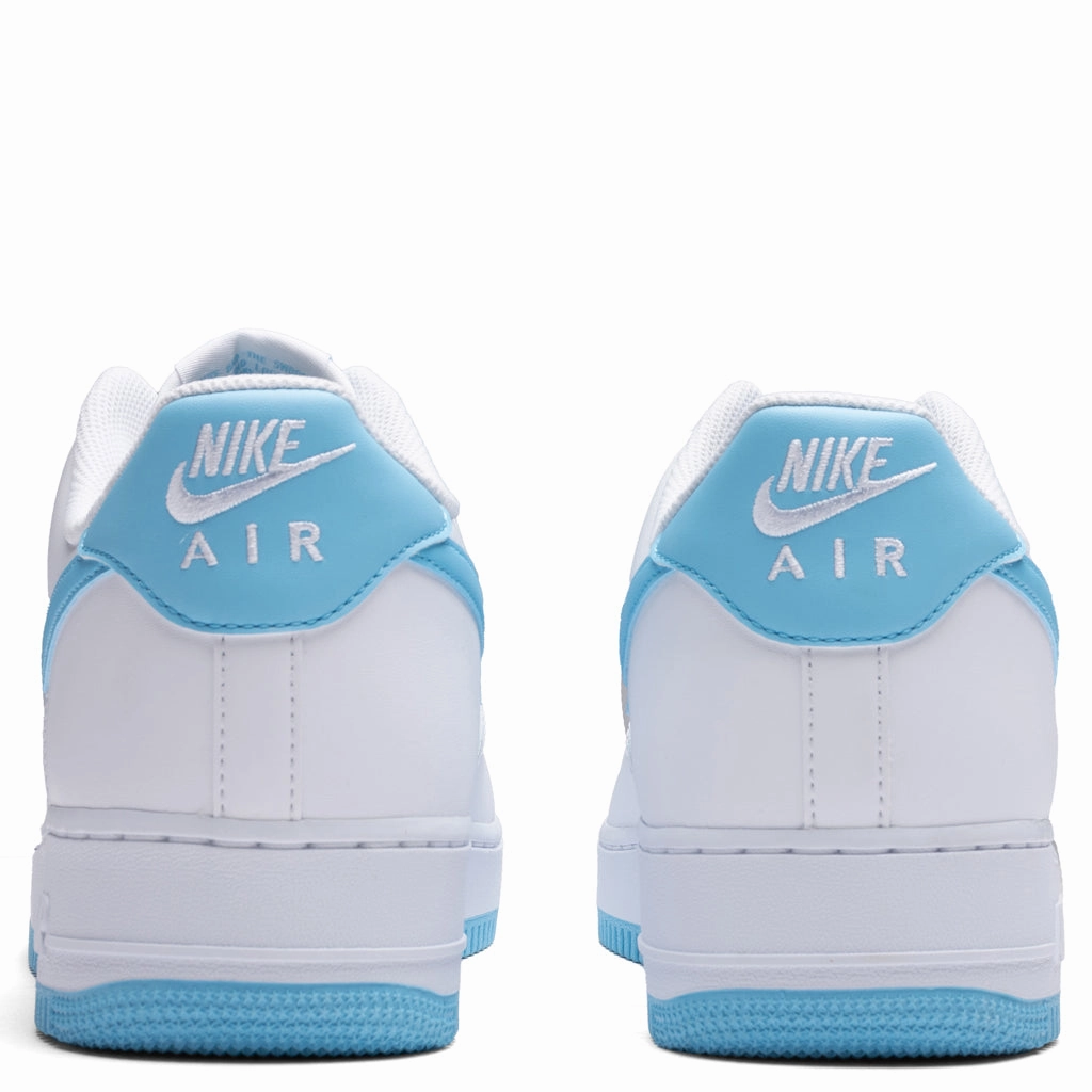 Air Force 1 '07 - White/ Aquarius Blue/White Nike Retro Lifestyle Shoes