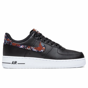 Air Force 1 '07 "Fabric Swoosh" - Black/White Nike trainers with responsive foam