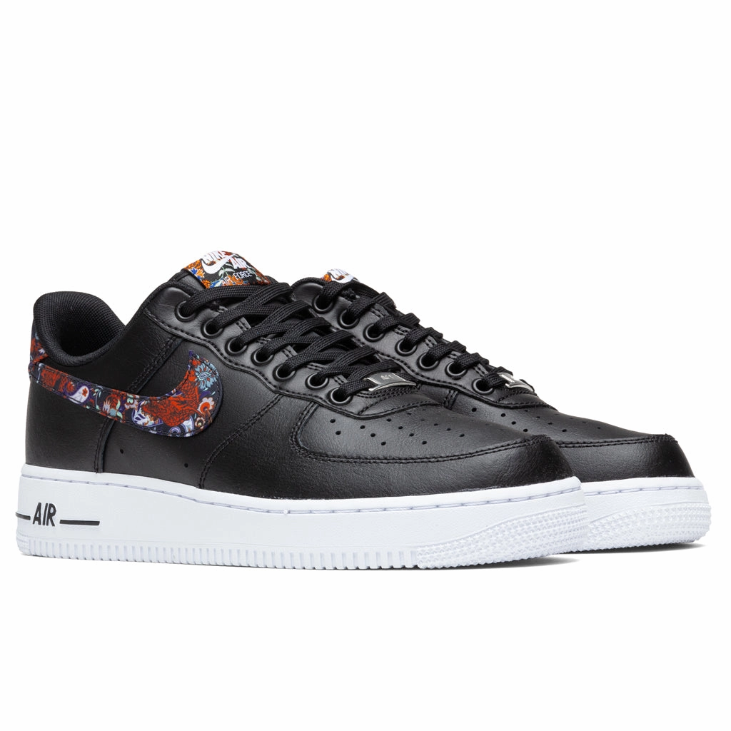 Air Force 1 '07 "Fabric Swoosh" - Black/White Nike Foam Comfort Trainers
