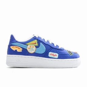 Air Force 1 (GS) - Racer Blue/UniversityBlue/White Nike fashion sneakers with bold branding