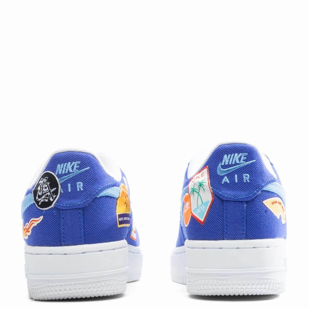 Air Force 1 (GS) - Racer Blue/UniversityBlue/White Nike Bold Logo Sneakers