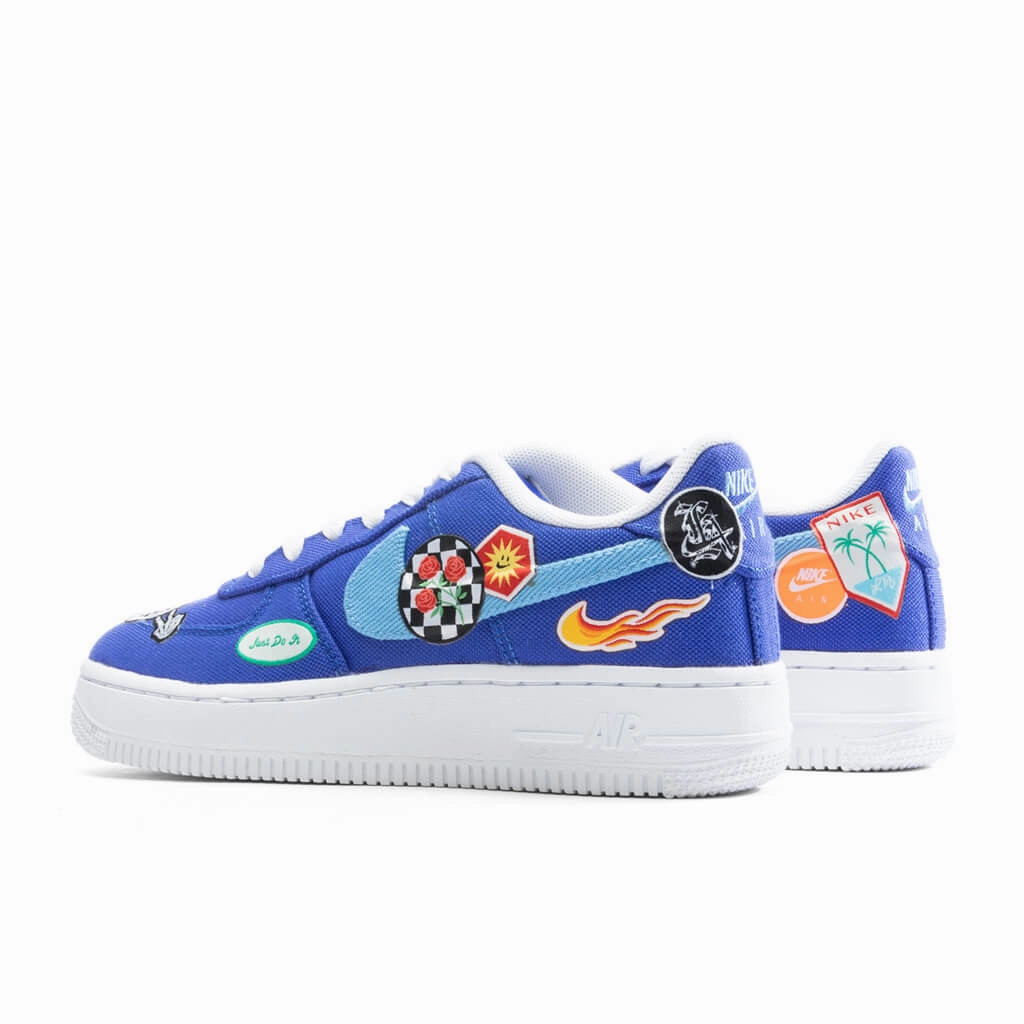Air Force 1 (GS) - Racer Blue/UniversityBlue/White Nike Bold Logo Sneakers
